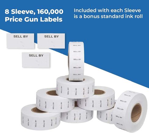 Perco Best by Labels for Monarch 1131 Price Gun - 8 Rolls, 20,000 Marking Labels in Saudi Arabia