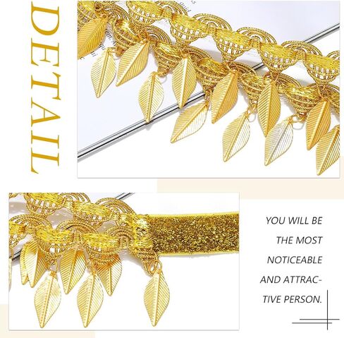 Boho Gold Leg Chain Layered Leaf Tassel Elastic Thigh Chain Lace Fringe Stretch Summer Beach Bikini Body Thigh Chain for Women (1PCS) (Set B) in Kuwait