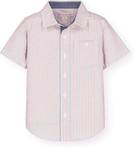 Hope & Henry Boys' Short Sleeve Poplin Button Down Shirt in Saudi Arabia