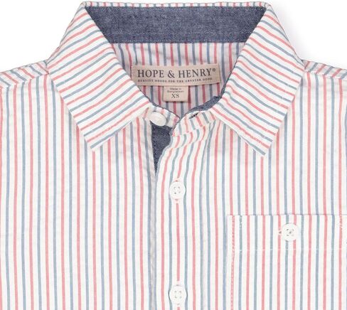 Hope & Henry Boys' Short Sleeve Poplin Button Down Shirt in Saudi Arabia