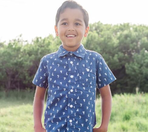Hope & Henry Boys' Short Sleeve Poplin Button Down Shirt in Saudi Arabia