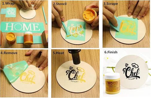 JAJADO 2 قطعة من صانع حرق الخشب، قلم حرق الخشب المنشط بالحرارة للاستنسل، أداة حرق الخشب بدقة وسهولة حرق التصميمات على الخشب، القماش، الدنيم، مشروع فني للرسم الخشبي بنفسك in Kuwait