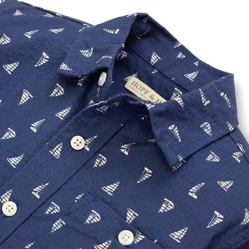 Hope & Henry Boys' Short Sleeve Poplin Button Down Shirt in Saudi Arabia