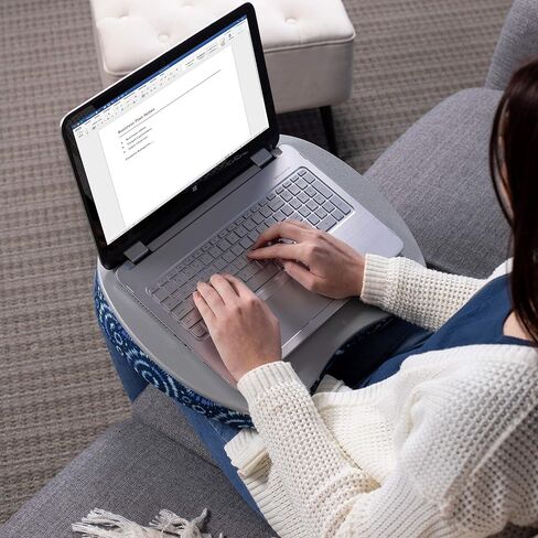 مكتب لاب توب من بيردروك هوم مع وسادة وسادة | فتحة الجهاز اللوحي | يناسب أجهزة الكمبيوتر المحمولة حتى 15 بوصة | الأجهزة اللوحية حتى 9.6 بوصة | نمط Tiedye Sunburst الأزرق | كمبيوتر محمول وطاولة للكتابة | العمل من المنزل in Kuwait