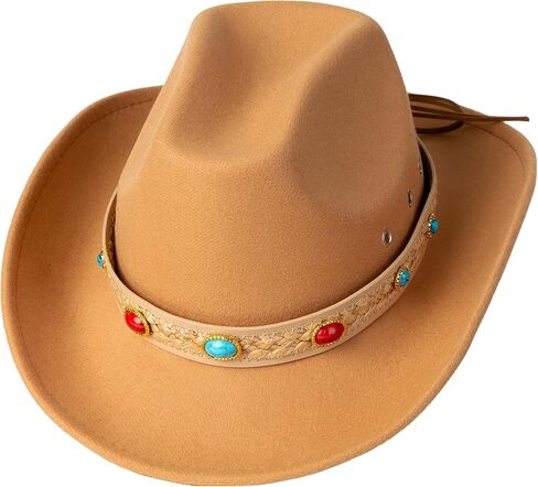 Womens Floppy Hat Wide Band Dress Up Cowgirl Hat in Saudi Arabia