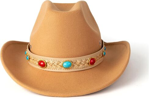 Womens Floppy Hat Wide Band Dress Up Cowgirl Hat in Saudi Arabia