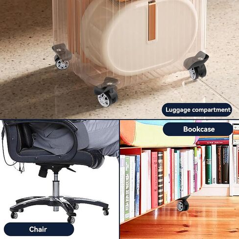 Luggage Suitcase Wheels, 1 Pair Trunk Wheels Luggage Wheel Spare Part Universal Wheel Replacement Suitcase Wheel Repair Replacement Mute Wheels for Luggage Suitcase Trolley in Saudi Arabia