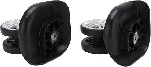 Luggage Suitcase Wheels, 1 Pair Trunk Wheels Luggage Wheel Spare Part Universal Wheel Replacement Suitcase Wheel Repair Replacement Mute Wheels for Luggage Suitcase Trolley in Saudi Arabia