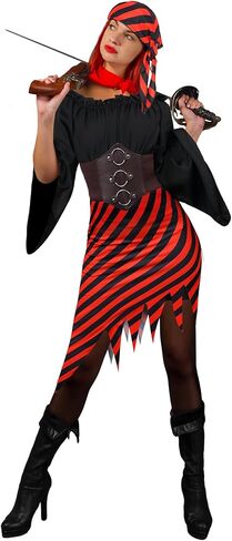 Womens Pirate Costume Accessories Set Renaissance Pirate Costume Adult Pirate Head Scarf Hat Eyepatch for Women in Kuwait