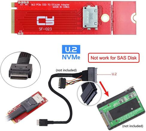 xiwai PCI-E 3.0 PCI-Express 4.0 NVME M.2 M-Key to Oculink SFF-8612 SFF-8611 Host Adapter for PCIe U.2 eGPU SSD 2260 2280 in Saudi Arabia