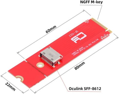 xiwai PCI-E 3.0 PCI-Express 4.0 NVME M.2 M-Key to Oculink SFF-8612 SFF-8611 Host Adapter for PCIe U.2 eGPU SSD 2260 2280 in Saudi Arabia