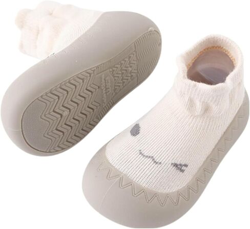 Baby Non-skid Sock Shoes Toddler Non Slip First Walking Shoes Infant Indoor Floor Slipper Sneaker 1/2 Pairs in Saudi Arabia