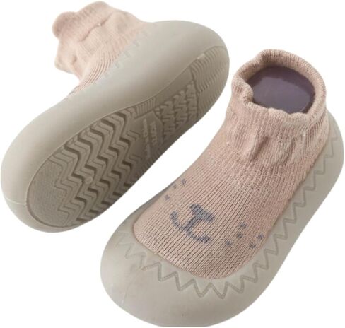 Baby Non-skid Sock Shoes Toddler Non Slip First Walking Shoes Infant Indoor Floor Slipper Sneaker 1/2 Pairs in Saudi Arabia