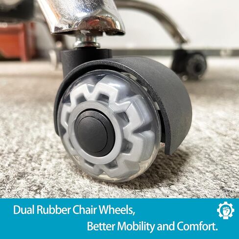 Office Chair Wheels - 2 Inch Roller Blade Wheels Office Chairs Heavy Duty Replacement Wheels for Office Chair, Set of 5 in Saudi Arabia