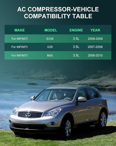 ضاغط تيار متردد مع قابض C لسيارة 2008-2009 مناسب لسيارة Infiniti EX35 3.5L، 2007-2008 مناسب لسيارة Infiniti G35 3.5L، 2008-2010 مناسب لسيارة Infiniti M35 3.5L، ضاغط تكييف الهواء OE CO 11331C in Saudi Arabia