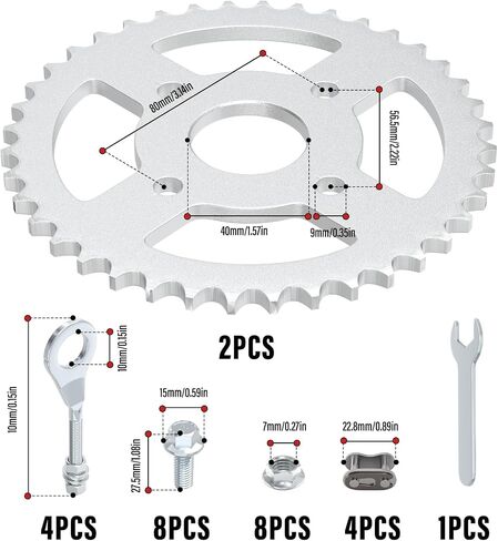 QCDNEG 40 Tooth 40mm Bore Mini Bike Rear Sprocket for 40/41/420 Chain BT200X CT200U CT200U-EX CT200U-EXR Baja TrailMaster in Saudi Arabia