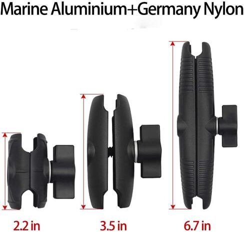 Marine Composite Double Socket Arm for All Industry Standard 1 inch / 25mm / B Size Ball adapters, Compatible with RAM, Arkon, iBolt and More (2.2 in) in Kuwait