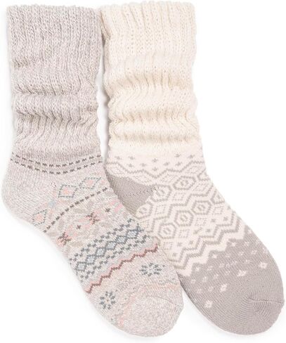 MUK LUKS Women's Slouch Heat Retainer Sock (2 Pair Pack) in Saudi Arabia