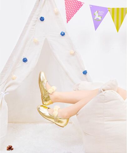 Felix & Flora Toddler Little Girls Dress Shoes - Flower Girls Mary Jane Flats Ballet Shoes Party Wedding in Saudi Arabia