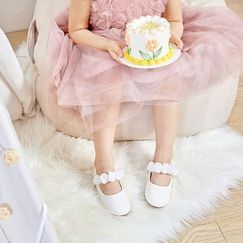 Felix & Flora Toddler Little Girls Dress Shoes - Flower Girls Mary Jane Flats Ballet Shoes Party Wedding in Saudi Arabia