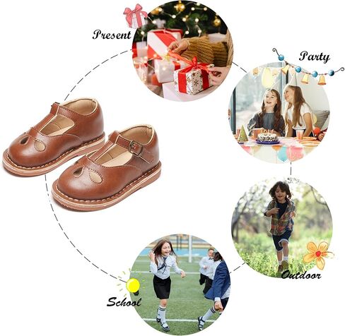 Felix & Flora Toddler Girl Mary Jane Dress Shoes - Ballet Flats for Girl Party School Shoes in Saudi Arabia