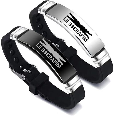 2 حزمة من أساور LE SSERAFIM Merch، أساور سيليكون ساحرة من LE SSERAFIM مجوهرات للهدايا in Kuwait