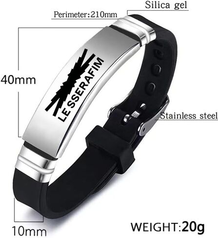 2 حزمة من أساور LE SSERAFIM Merch، أساور سيليكون ساحرة من LE SSERAFIM مجوهرات للهدايا in Kuwait