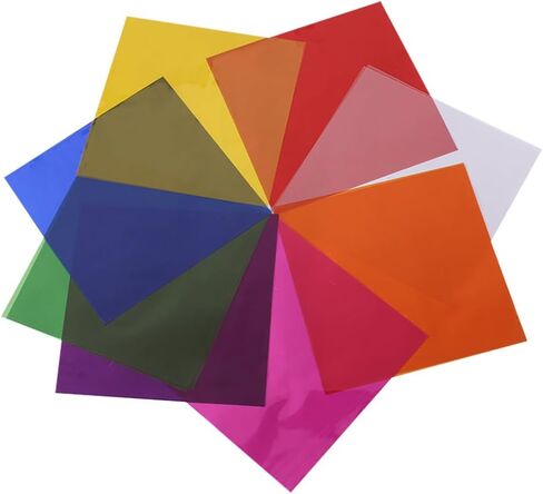 GSHLLO 120 Pcs Colored Cellophane Sheets Cello Wrapping Paper Gift Candy Wrap Sheets Plastic Transparency Sheets for DIY Arts Crafts in Saudi Arabia