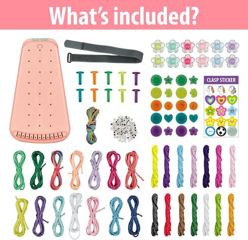 Chilpals Friendship Bracelet Making Kit for Girls,Arts and Crafts for Kids Ages 8-12,Birthday Gifts Ideas for Girl 7 8 9 10 11 Year Old - 2 in 1 Bracelets String Maker Toys Set (Purple) in Kuwait