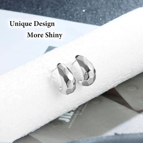 ريتاتش 925 أقراط فضية مكتنزة للنساء العصرية، أقراط مطلية بالذهب عيار 14 قيراط أقراط أنيقة لا تسبب الحساسية مجوهرات أنيقة للهدايا in Kuwait