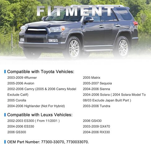 غطاء خزان الوقود بغطاء غاز متوافق مع Toyota Leuxs 4Runner Avalon Corolla Highlander Matrix Sequoia Sienna Es300 Gs300 استبدال #77300-33070 in Kuwait