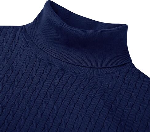 Alimens & Gentle Mens Turtleneck Slim Fit Sweater Long Sleeve Cable Knitted Twisted Pullover Soft Casual Winter Tops for Men in Saudi Arabia