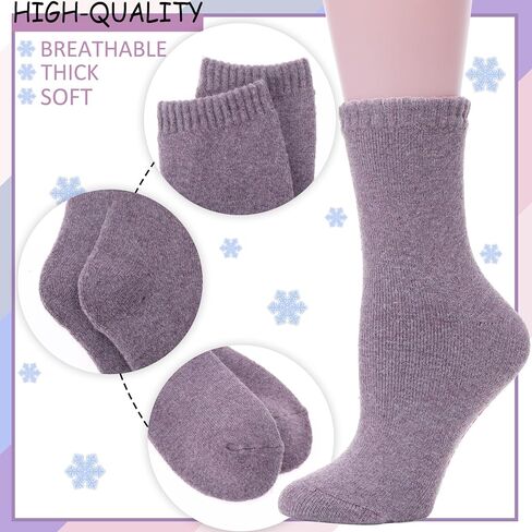 ProEtrade Merino Wool Socks Thermal Warm Winter Thick Hiking Boot Cozy Crew Cabin Comfy for Womens Ladies Work Socks 5 Pack in Saudi Arabia