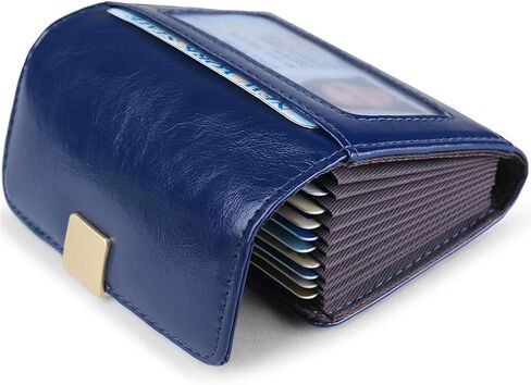 Womens RFID Blocking Credit Card Holder Small Leather Accordion Wallet in Saudi Arabia