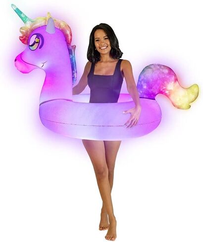 أنبوب حمام سباحة كبير قابل للنفخ بإضاءة LED من Poolcandy مقاس 42 بوصة LED in Kuwait