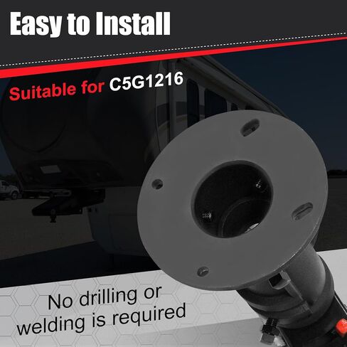 C5G1216 Gooseneck Adapter Adjustable Cushioned RV 5th Wheel，12"-16" Adjustable Fifth Wheel to Gooseneck Adapter for Camper，RV，Trailer in Kuwait