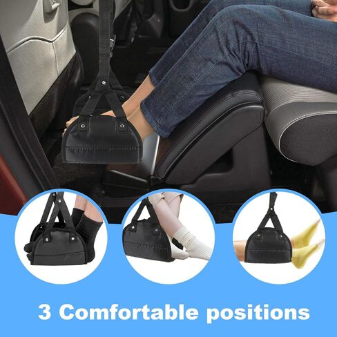 Airplane Foot Hammock for Plane Travel, Foot Rest for Under Desk at Work, Airplane Foot Rest, Adjustable Foot Rest for Air Travel, Airplane Travel Essentials for Flying, Office Desk Accessories(Blue) in Kuwait
