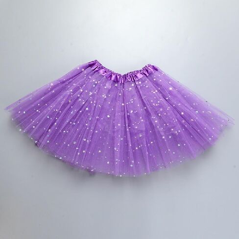 2-8 Years Girls Layered Stars Sequins Tutu Skirt Princess Ballet Dance Dress in Kuwait