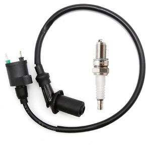 GY6 Racing Ignition Coil with A7TC Spark Plug Replacement for Chinese 50cc - 80cc 90cc 110cc 125cc 150cc GY6 139QMB 152QMI 157QMJ Moped Scooter ATV Go Kart Pit Dirt Bike