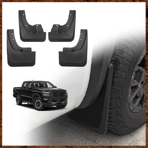 Muslogy for Frontier 2023 2022 Accessories Mud Flaps Splash Guards Mudguards 4PCS Front & Rear Splash Guard No Drilling Required Compatible with Nissan Frontier 2022-2024 (S/SV)