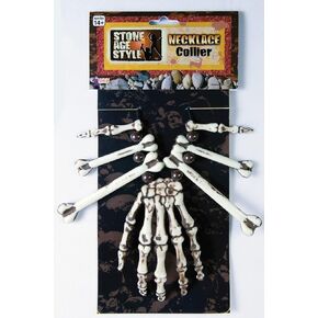 Forum Novelties 74900 Voodoo Necklace-Hand/Bones, Standard