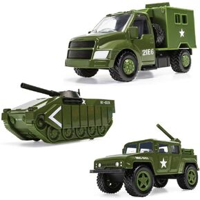 Corgi Chunkies Military Army Green Rocket Truck, Armored Tank and Radar Truck Triple Pack Toy Vehicles CHP04