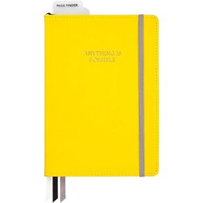 C.R. Gibson Black Leatherette Dot Grid Notebook Journal, 6'' W x 8.5'' L, 240 Pages, Bulleting Log (MJ127-20191A)