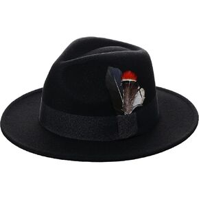 BABEYOND Fedora Hats Cap for Men Women Wide Brim Hat 1920s Gatsby Panama Costume Accessories
