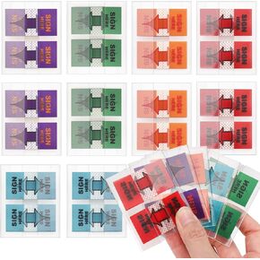 500pcs Sign Here Post It Flags, 10 Sets Post It Sign Here Flags, Index Tabs Post It Arrow Flags for Bookmarks (10)