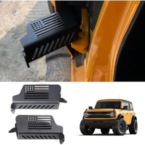 Foot Pegs for Ford Bronco,Front Door Hinge Foot Pegs Rest Pedal,Black Steel Kick Panel Fit for for Ford Bronco 2021 2022 2023 Exterior Accessories,US Flag(2 PCS)