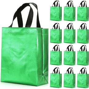 LOOKSGO 12 Pcs Non-woven Reusable Gift Bags With Handles for Party Favor 8W x 4L x10H Size