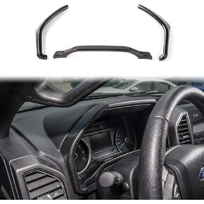 إطار لوحة القيادة Linskip مناسب لـ 2015 2016 2017 2018 2019 2020 Ford F150 F250 F350 Super Duty، غطاء عداد داش للملحقات الداخلية F150 (أحمر)