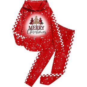 KANGKANG Girls Clothes Fall Winter Outfits Graphic Hooded Sweatsuits Sweatpants 2Pcs Set in Kuwait