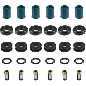 Fuel Injector Seal O Ring - Car O-Ring Rebuild Repair Kit - for Toyota 3VZE 3.0L 1988-1995 NBR Rubber Black - 6 Sets